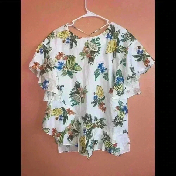 NWT Zara Hawaiian Blouse - Picture 1 of 4